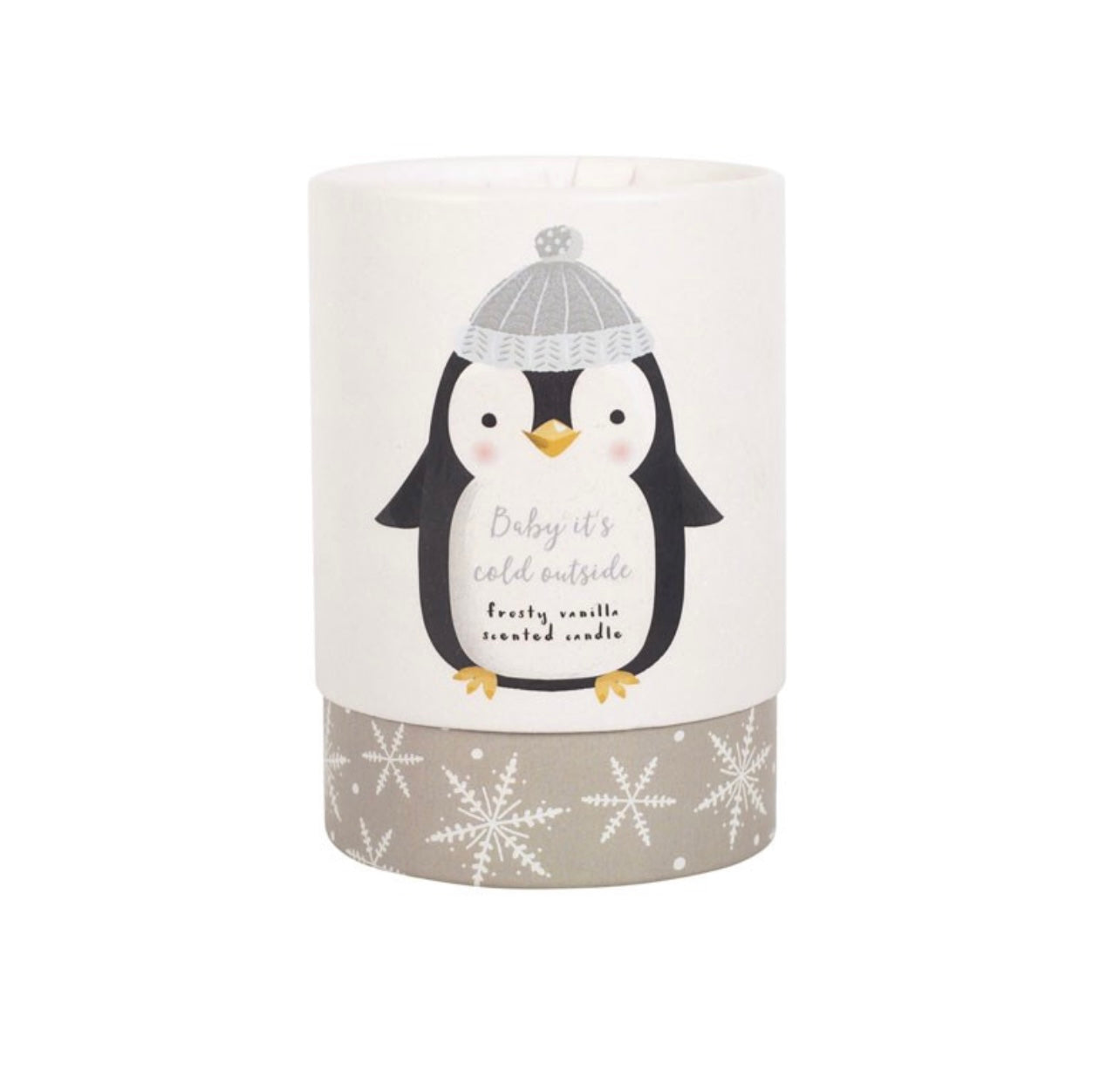 Frosty vanilla scented candle