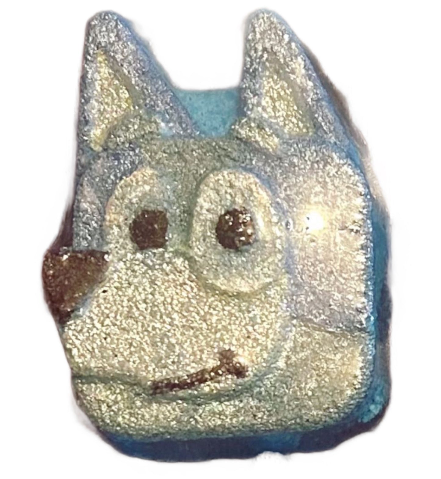 Blue dog bath bomb