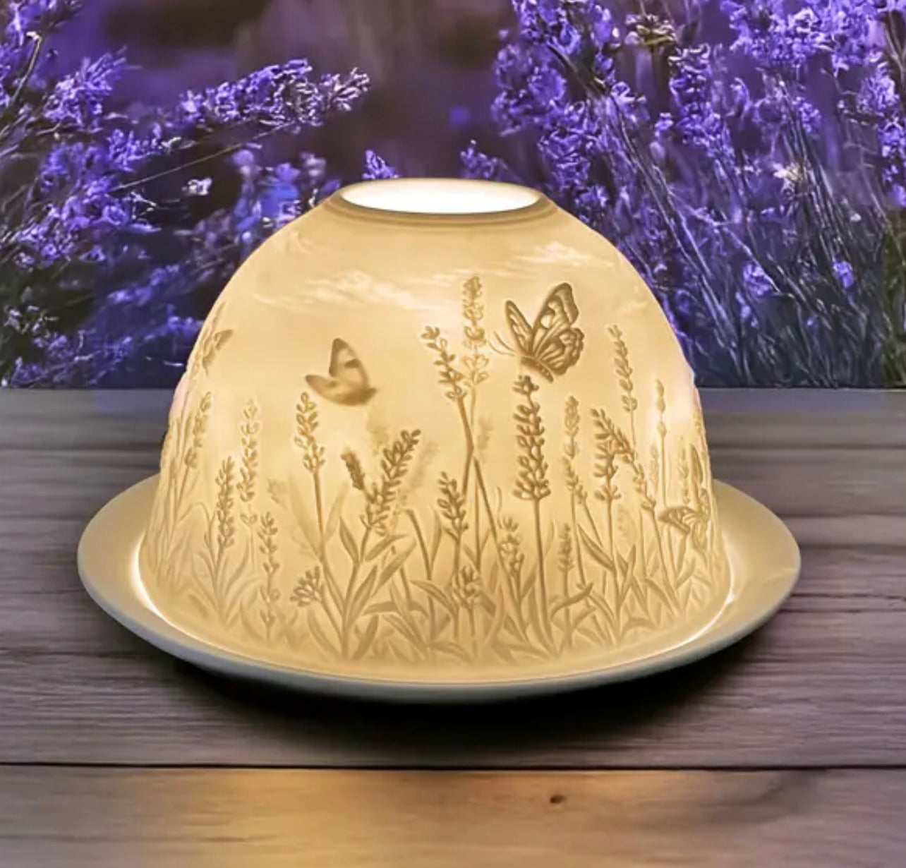 Butterfly tea light dome