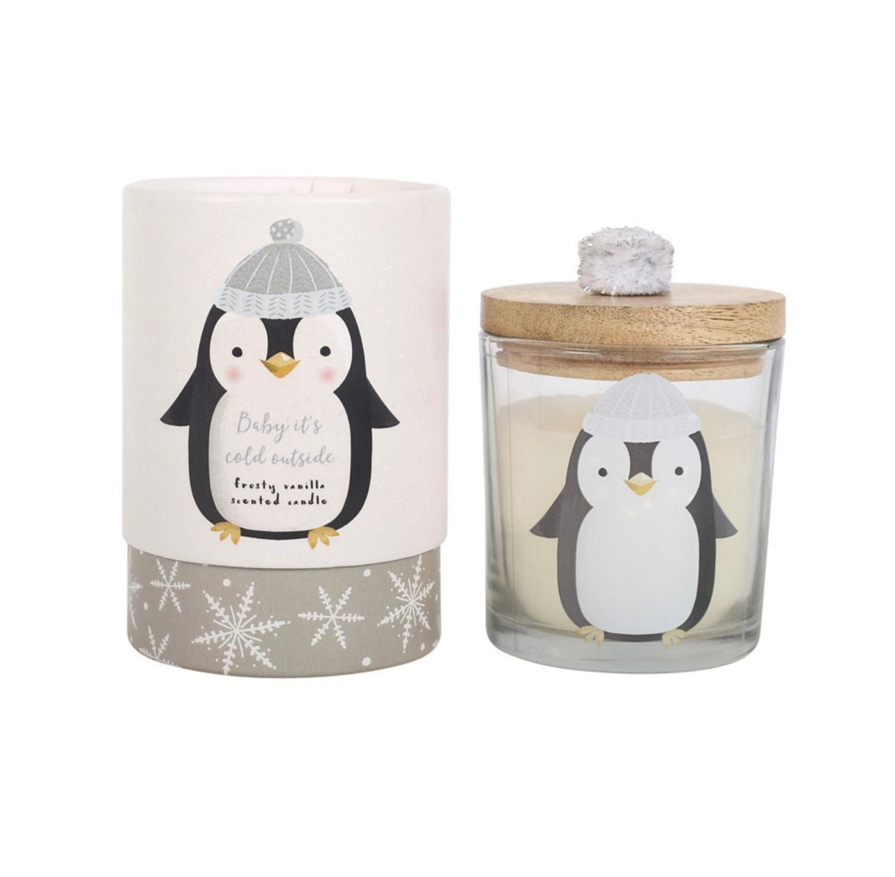 Frosty vanilla scented candle