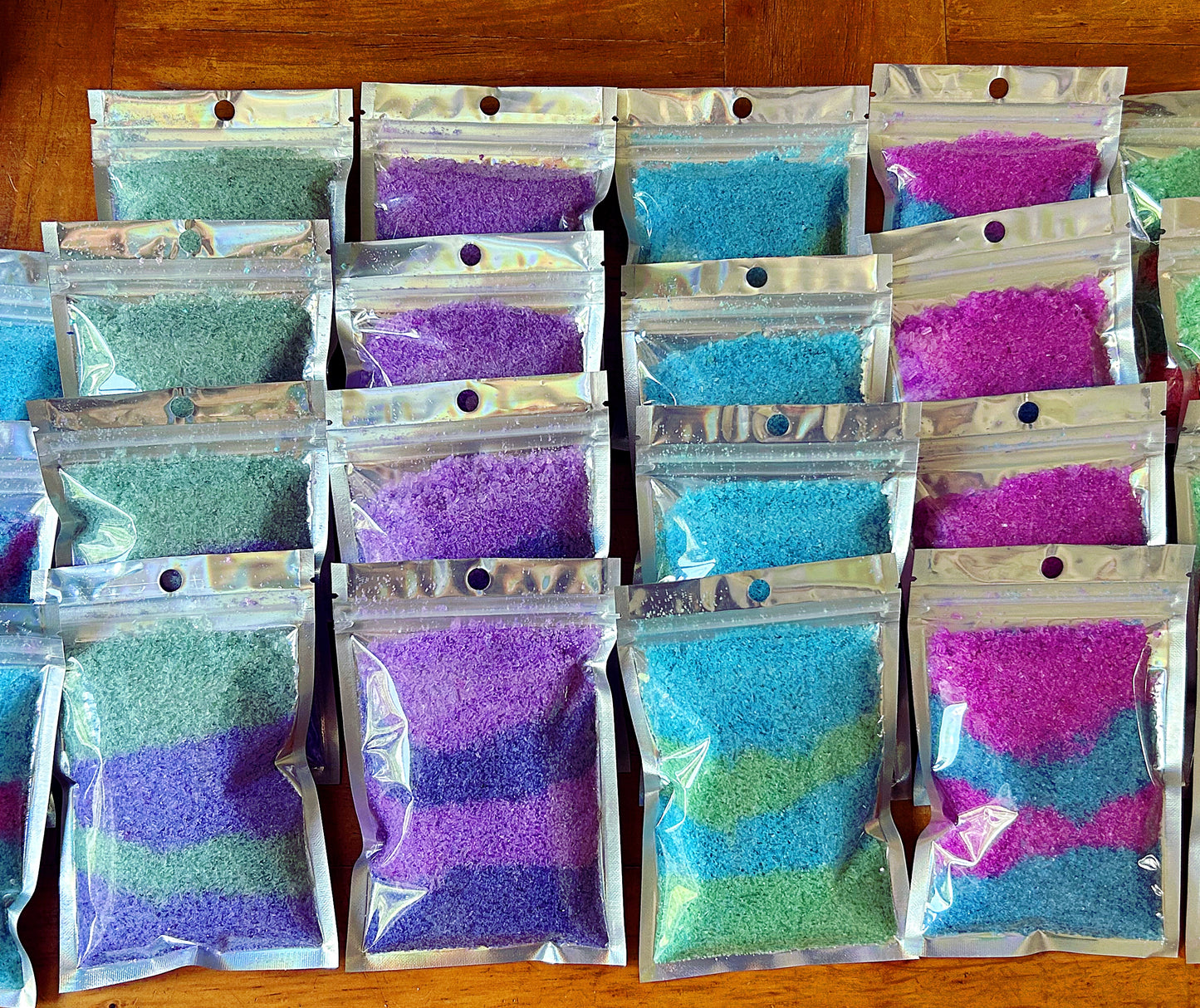 Bath salts pouch