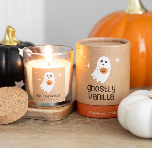 Ghostly vanilla scented candle