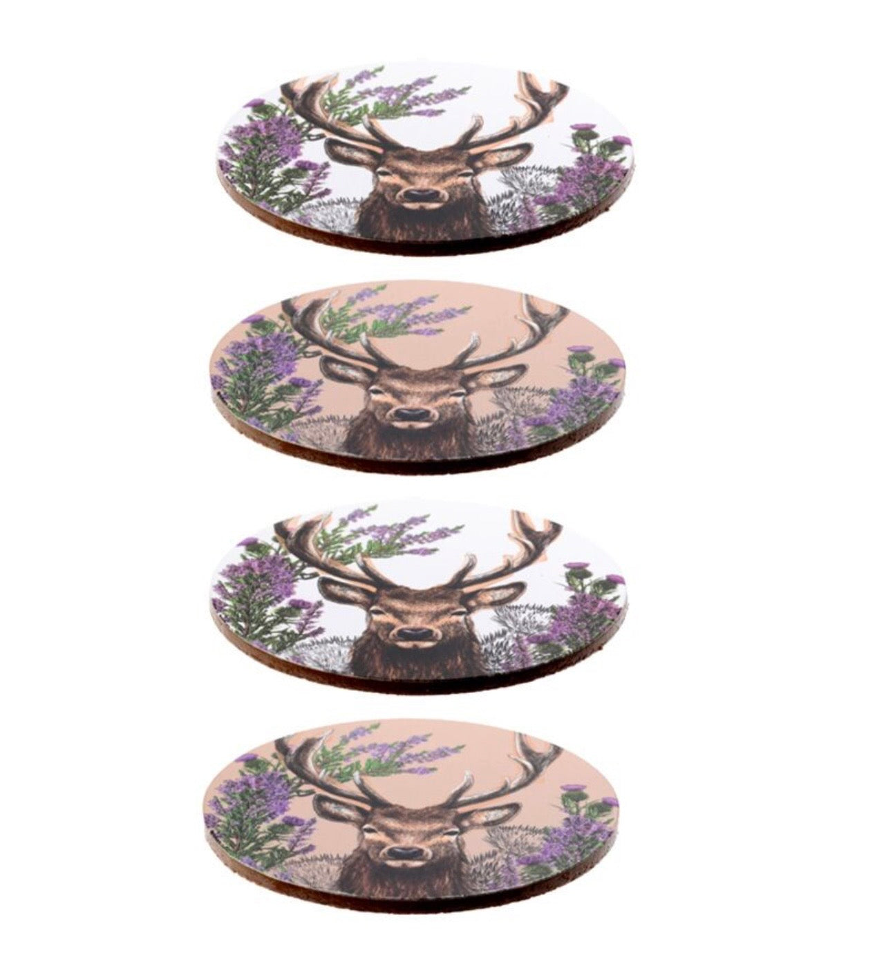 Wild stag set of 4 coasters