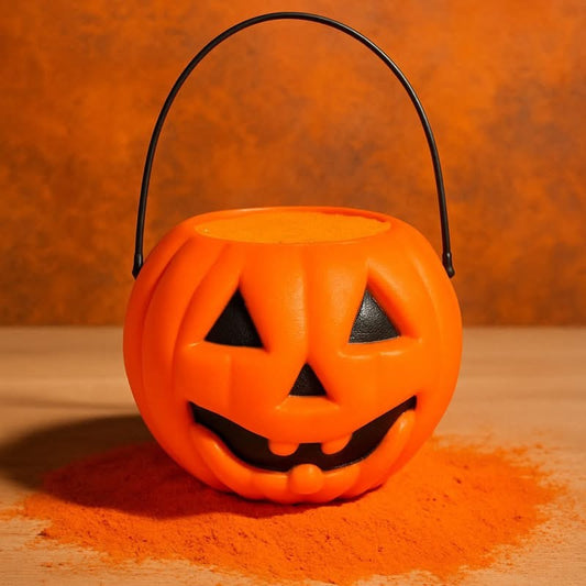 Pumpkin cauldron bath bomb