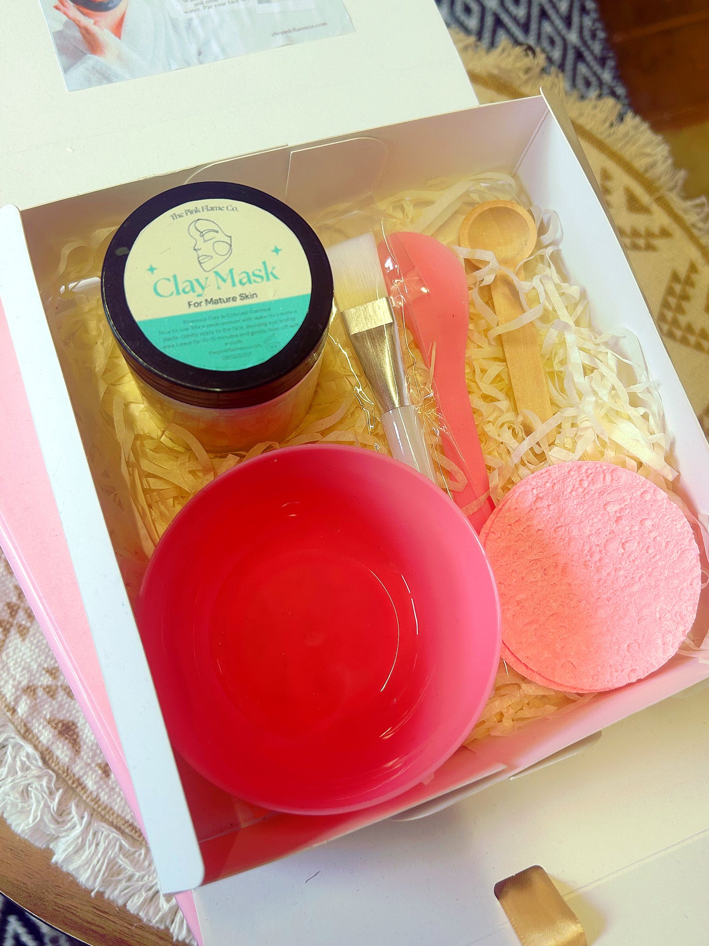 Clay face mask kit gift set