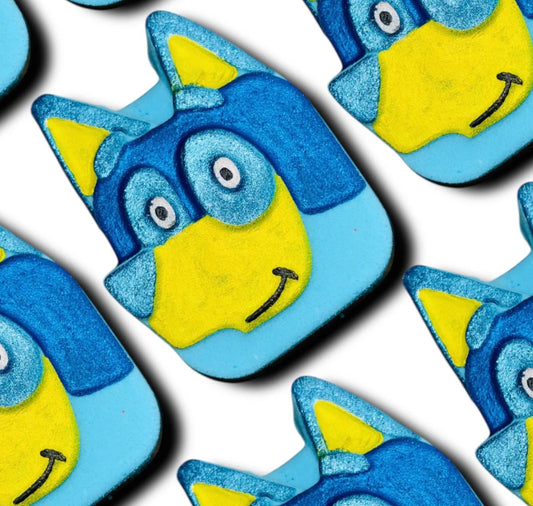 Blue dog bath bomb