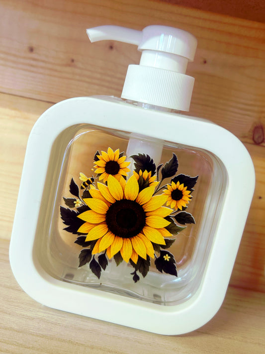 Sunflower soap dispenser