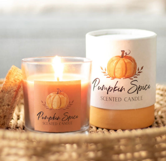Pumpkin spice scented candle