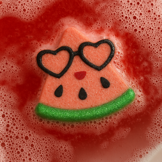 Watermelon bath bomb