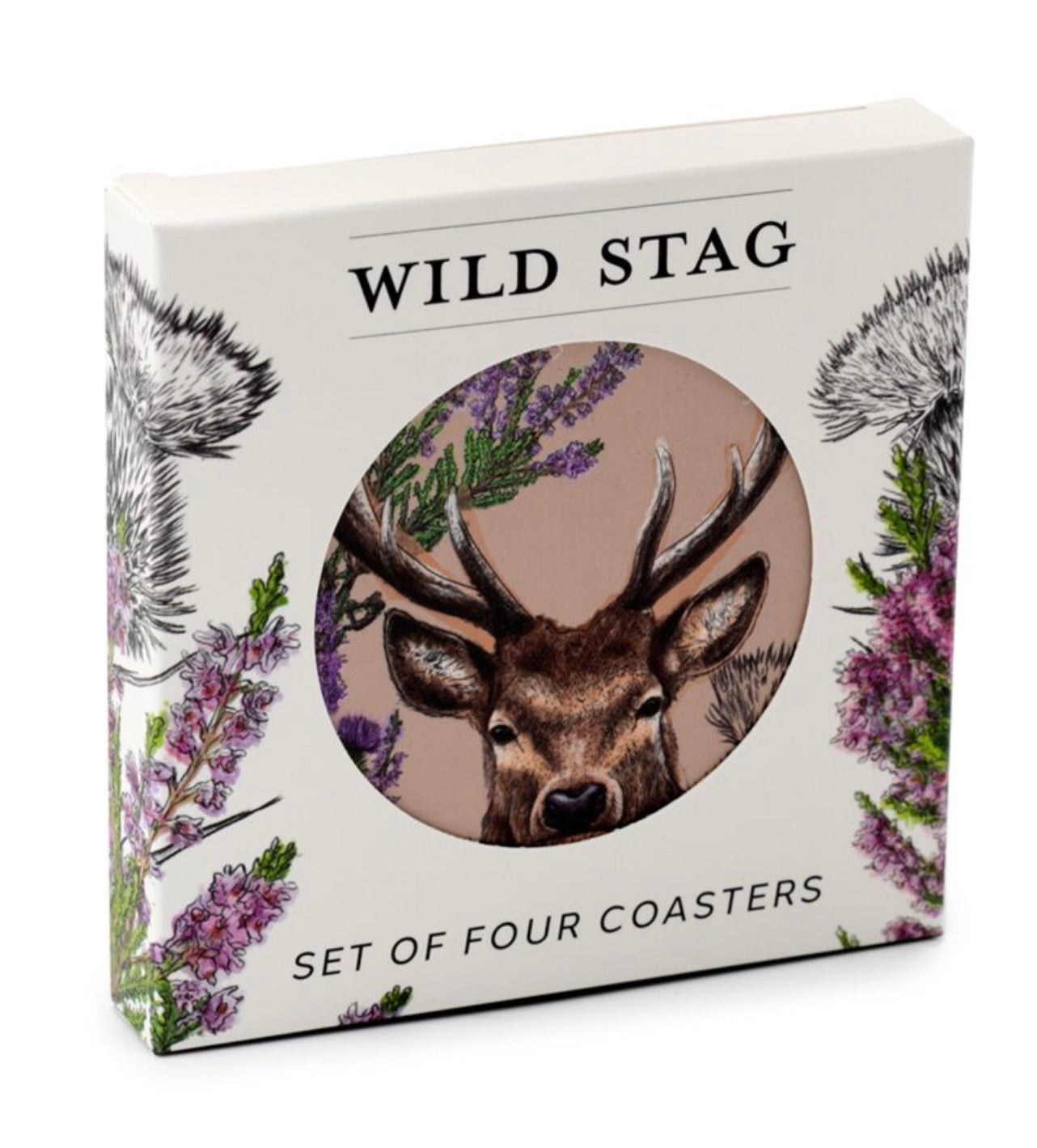 Wild stag set of 4 coasters
