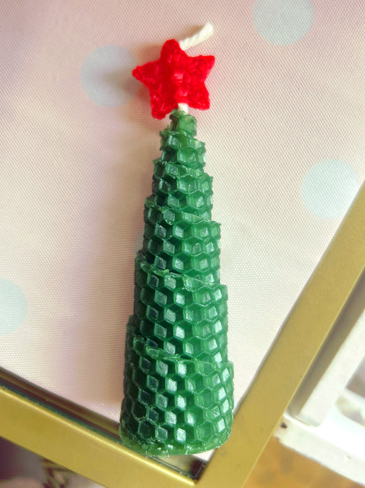 Beeswax Christmas tree candle
