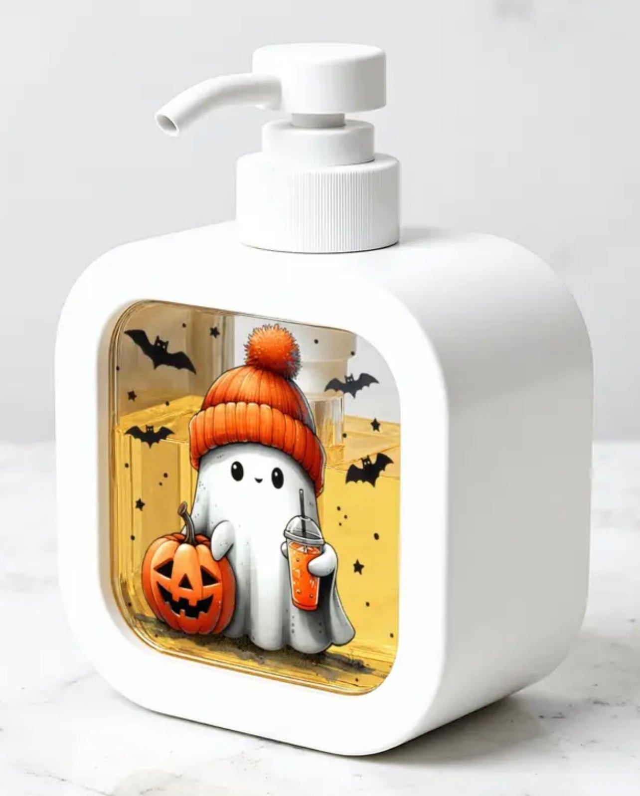 Ghost & pumpkin soap dispenser